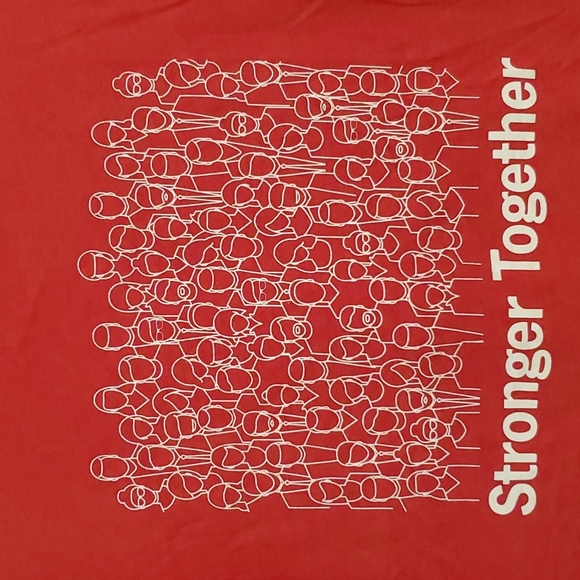 •Next Level•'Stronger Together' promo tee•LRG.•red & white short sleeve•NWOT• - Picture 1 of 14